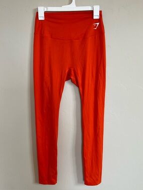 Gymshark High Waisted Training 2.0 Leggings Women L Orange Stretch Athleisure